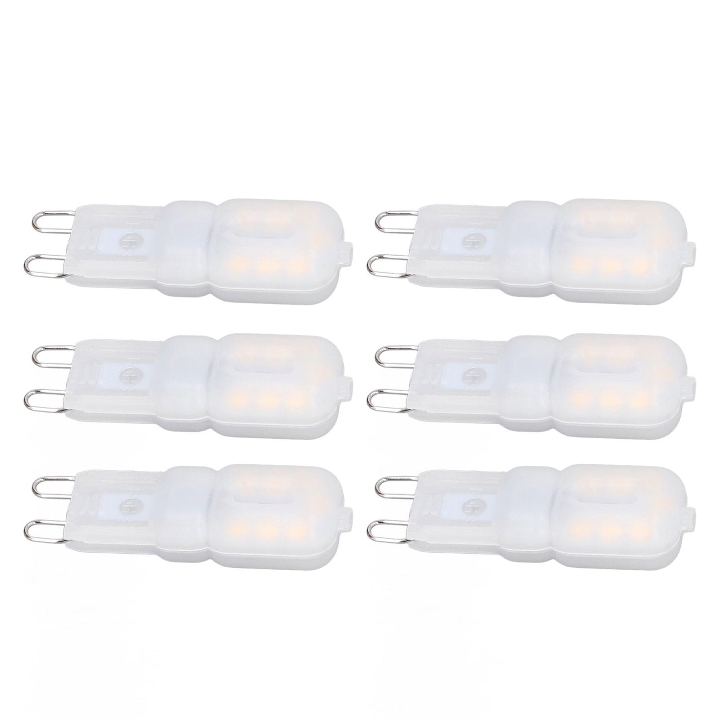 6Pcs G9 LED Light Bulbs Dimmable 3W Energy Saving 360 Degree Light Light Bulb for Ceiling Lamps and Pendant V1294-YM0523-3119220065016