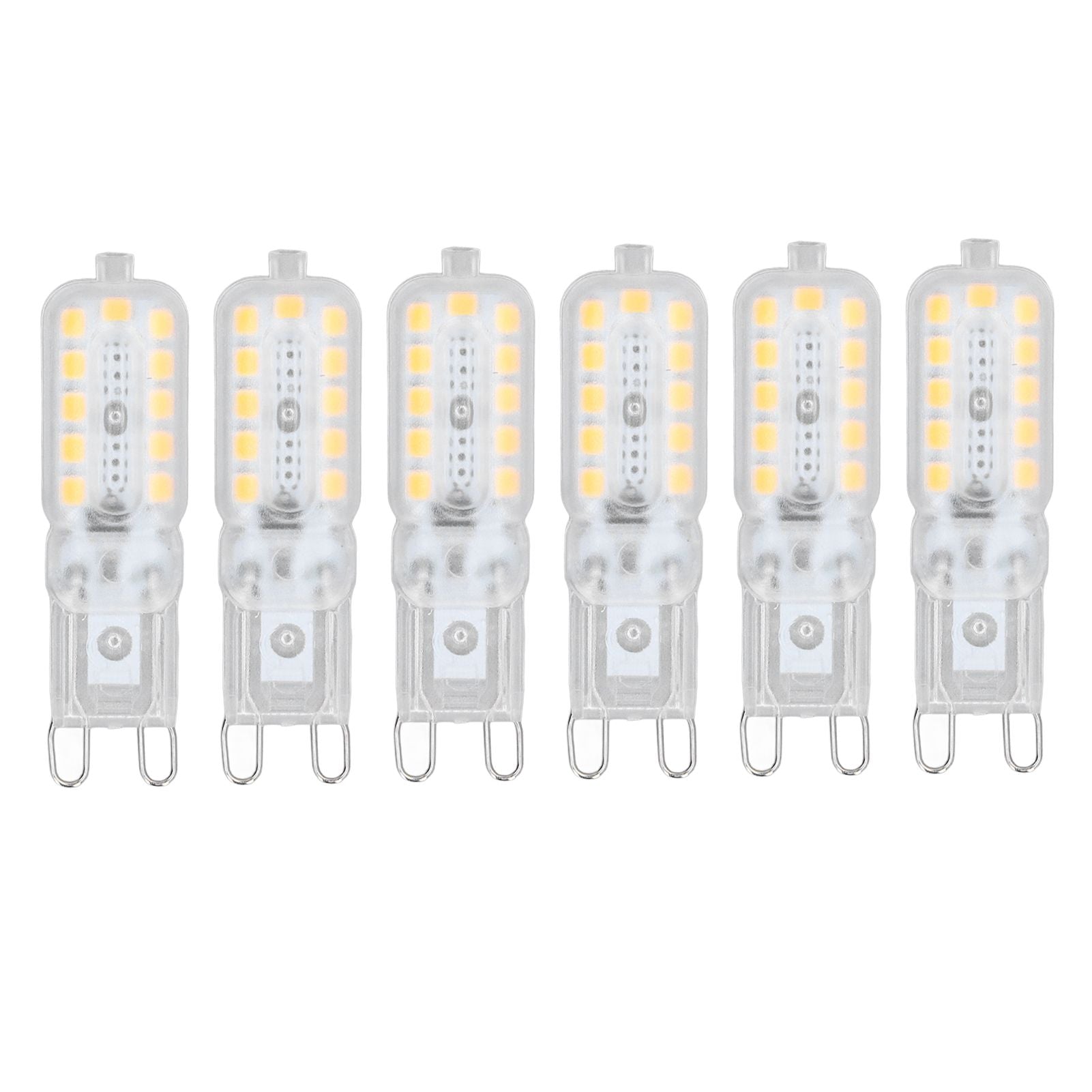 6pcs G9 LED Bulb 5W Transparent Cover 22LED Dimmable G9 Light Bulb for Ceiling Light Wall Light Table Light V1294-YM0523-3119220065311