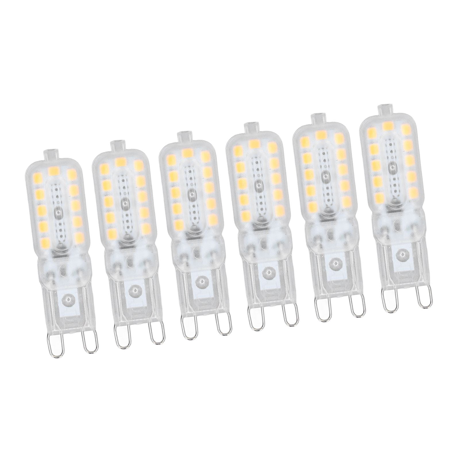 6pcs G9 LED Bulb 5W Transparent Cover 22LED Dimmable G9 Light Bulb for Ceiling Light Wall Light Table Light V1294-YM0523-3119220065311