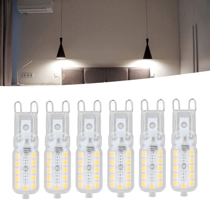 6pcs G9 LED Bulb 5W Transparent Cover 22LED Dimmable G9 Light Bulb for Ceiling Light Wall Light Table Light V1294-YM0523-3119220065311