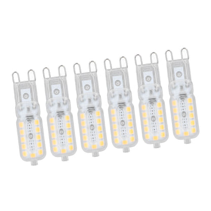 6pcs G9 LED Bulb 5W Transparent Cover 22LED Dimmable G9 Light Bulb for Ceiling Light Wall Light Table Light V1294-YM0523-3119220065312