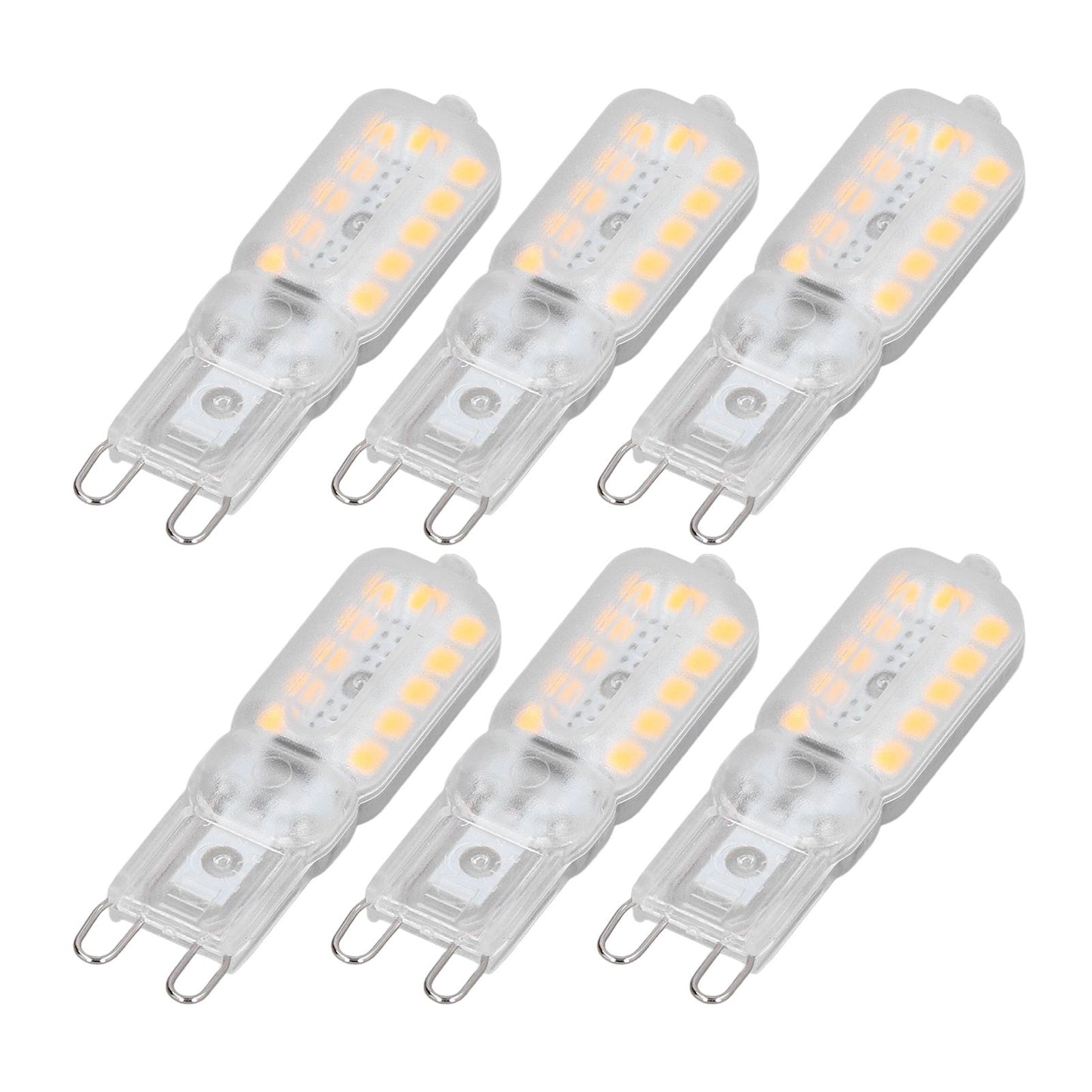 6pcs G9 LED Bulb 5W Transparent Cover 22LED Dimmable G9 Light Bulb for Ceiling Light Wall Light Table Light V1294-YM0523-3119220065312
