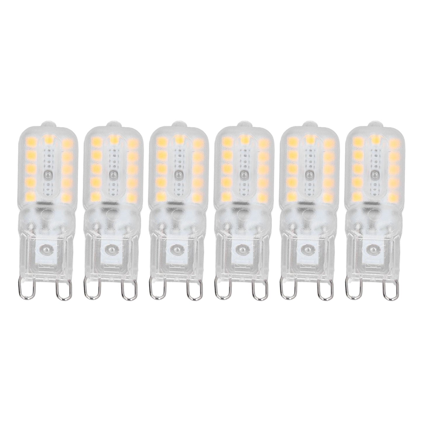 6pcs G9 LED Bulb 5W Transparent Cover 22LED Dimmable G9 Light Bulb for Ceiling Light Wall Light Table Light V1294-YM0523-3119220065312
