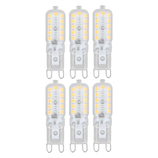 6pcs G9 LED Bulb 5W Transparent Cover 22LED Dimmable G9 Light Bulb for Ceiling Light Wall Light Table Light V1294-YM0523-3119220065313