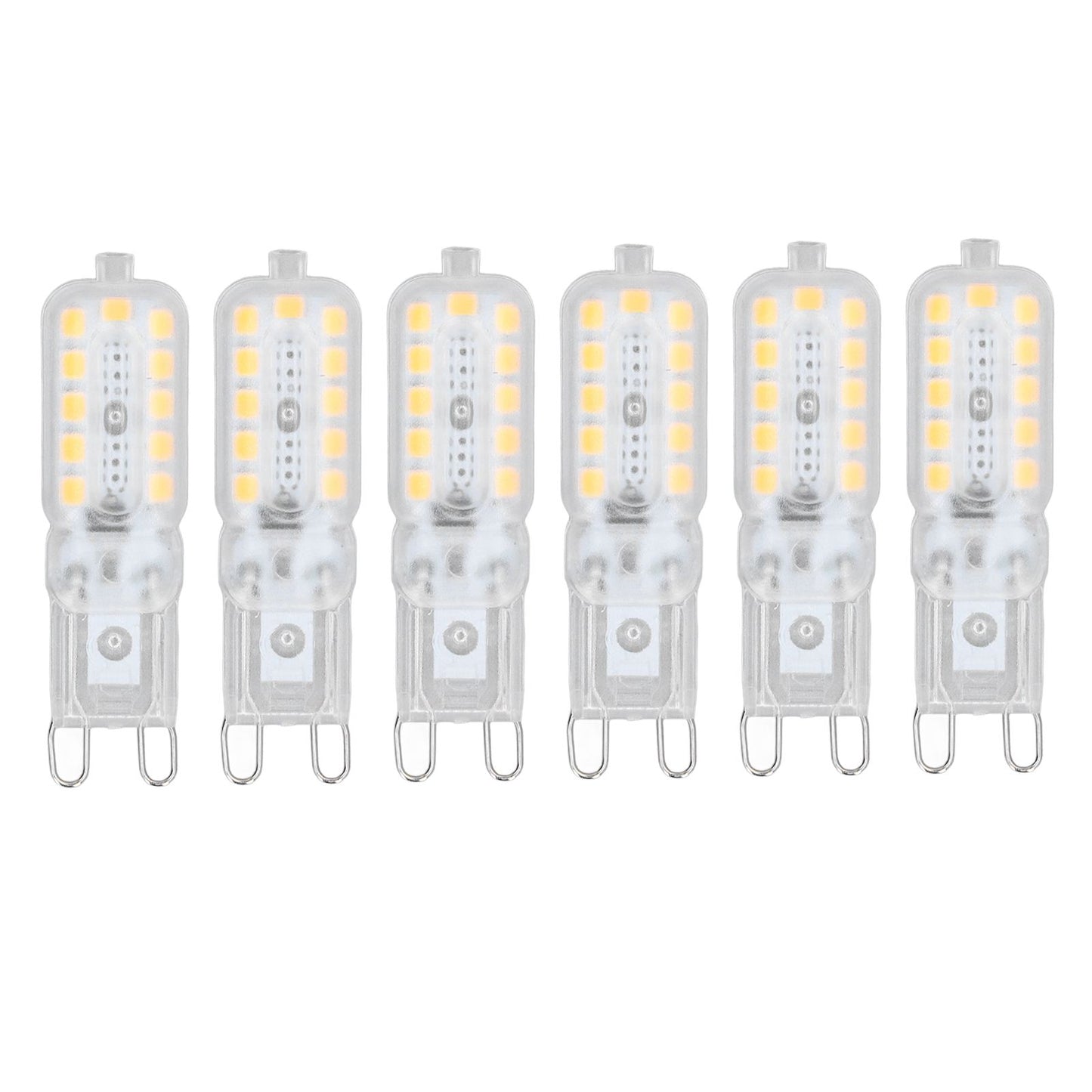 6pcs G9 LED Bulb 5W Transparent Cover 22LED Dimmable G9 Light Bulb for Ceiling Light Wall Light Table Light V1294-YM0523-3119220065314