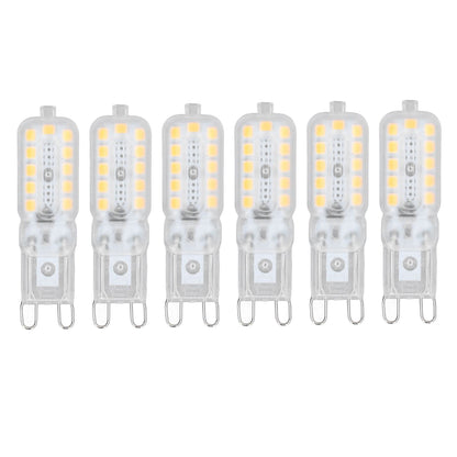 6pcs G9 LED Bulb 5W Transparent Cover 22LED Dimmable G9 Light Bulb for Ceiling Light Wall Light Table Light V1294-YM0523-3119220065314