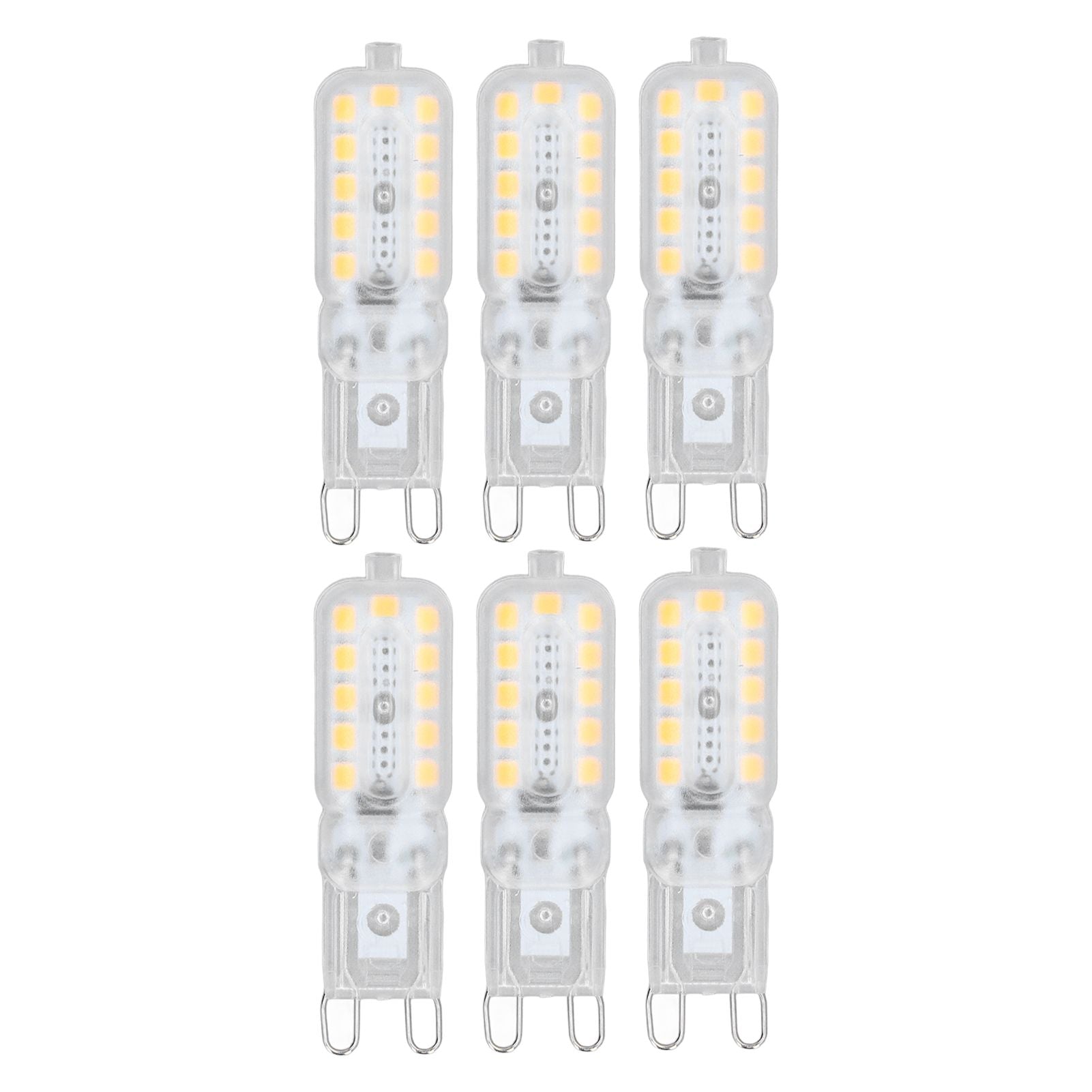 6pcs G9 LED Bulb 5W Transparent Cover 22LED Dimmable G9 Light Bulb for Ceiling Light Wall Light Table Light V1294-YM0523-3119220065314