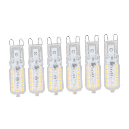 6pcs G9 LED Bulb 5W Transparent Cover 22LED Dimmable G9 Light Bulb for Ceiling Light Wall Light Table Light V1294-YM0523-3119220065314