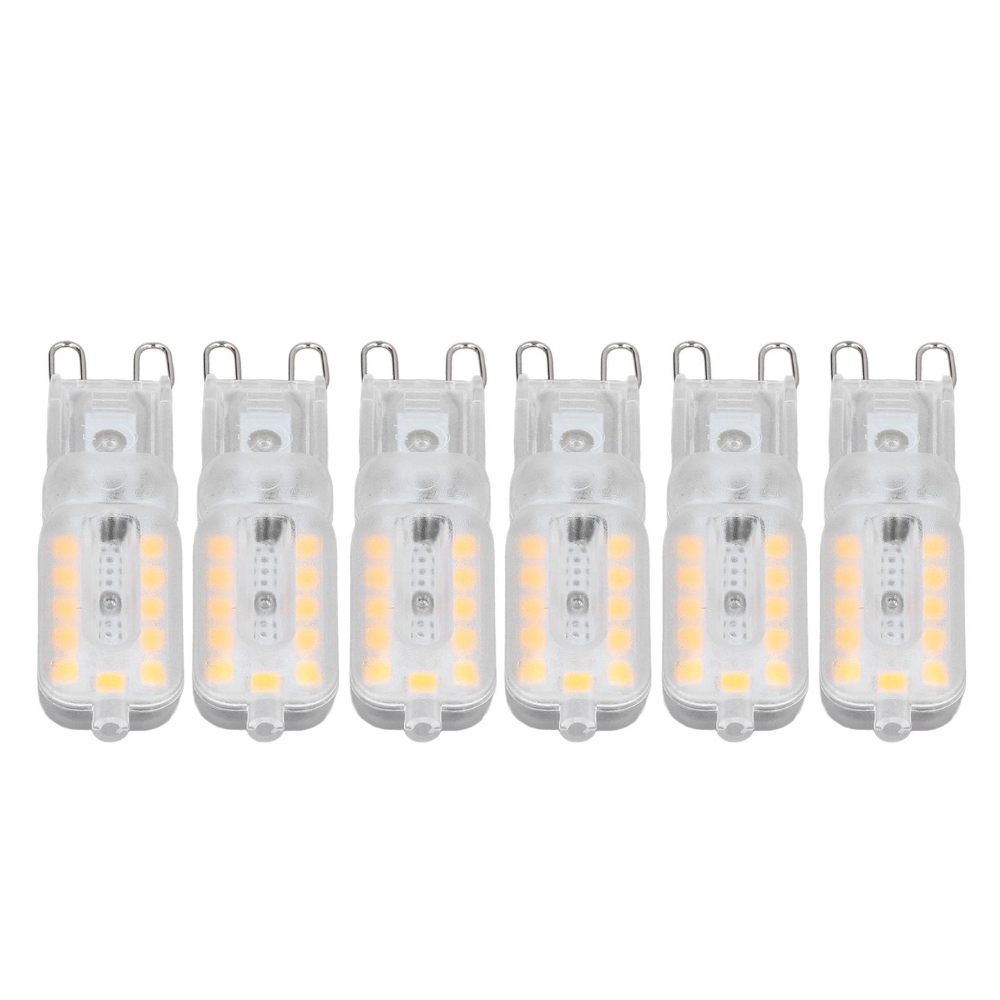 6pcs G9 LED Bulb 5W Transparent Cover 22LED Dimmable G9 Light Bulb for Ceiling Light Wall Light Table Light V1294-YM0523-3119220065314