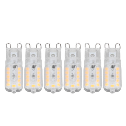 6pcs G9 LED Bulb 5W Transparent Cover 22LED Dimmable G9 Light Bulb for Ceiling Light Wall Light Table Light V1294-YM0523-3119220065314