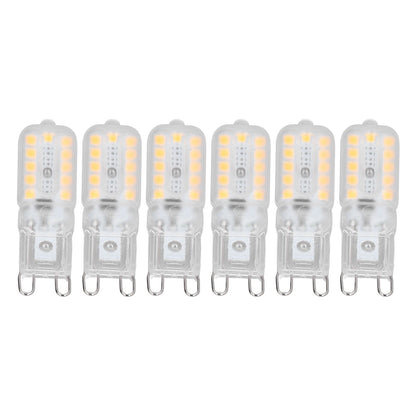6pcs G9 LED Bulb 5W Transparent Cover 22LED Dimmable G9 Light Bulb for Ceiling Light Wall Light Table Light V1294-YM0523-3119220065314