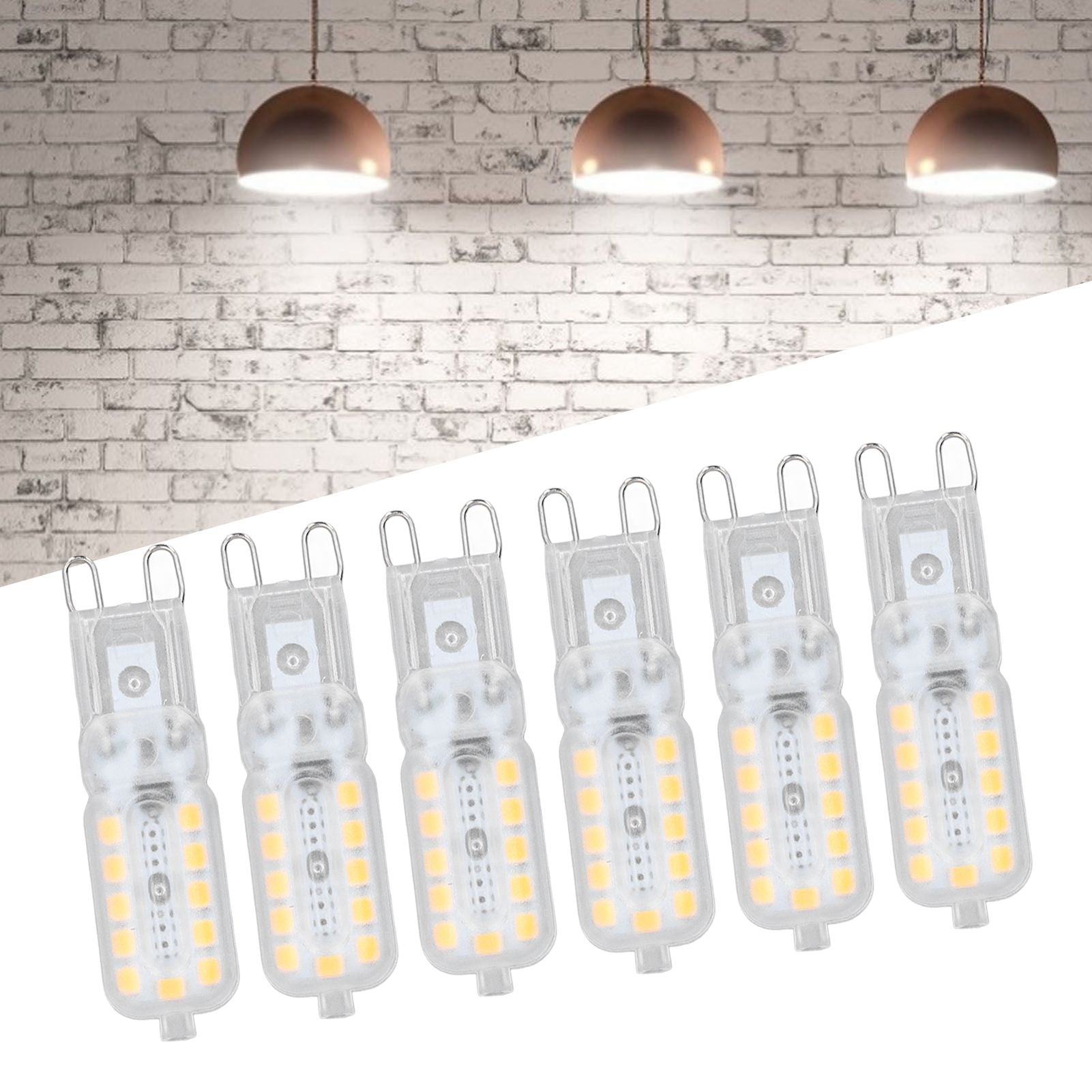 6pcs G9 LED Bulb 5W Transparent Cover 22LED Dimmable G9 Light Bulb for Ceiling Light Wall Light Table Light V1294-YM0523-3119220065314