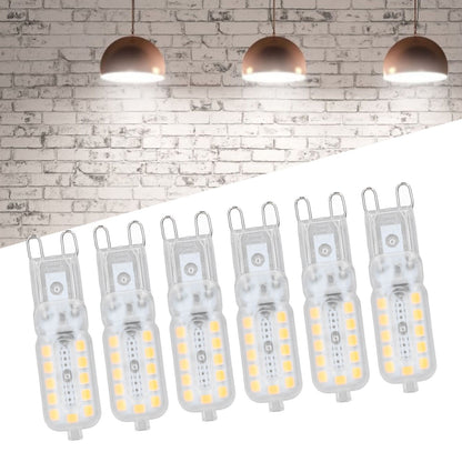 6pcs G9 LED Bulb 5W Transparent Cover 22LED Dimmable G9 Light Bulb for Ceiling Light Wall Light Table Light V1294-YM0523-3119220065314