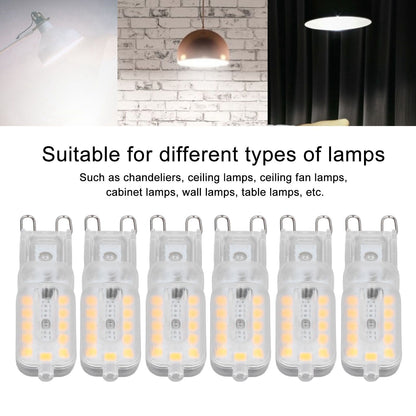 6pcs G9 LED Bulb 5W Transparent Cover 22LED Dimmable G9 Light Bulb for Ceiling Light Wall Light Table Light V1294-YM0523-3119220065314