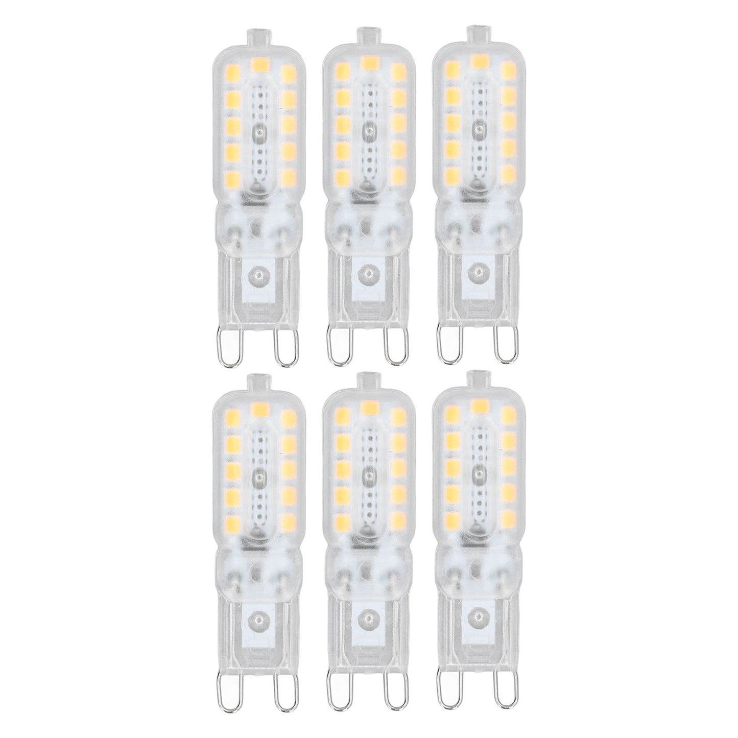 6pcs G9 LED Bulb 5W Transparent Cover 22LED Dimmable G9 Light Bulb for Ceiling Light Wall Light Table Light V1294-YM0523-3119220065315