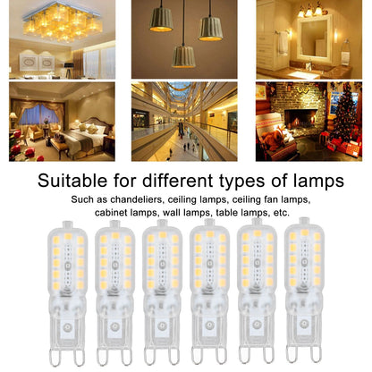 6pcs G9 LED Bulb 5W Transparent Cover 22LED Dimmable G9 Light Bulb for Ceiling Light Wall Light Table Light V1294-YM0523-3119220065315