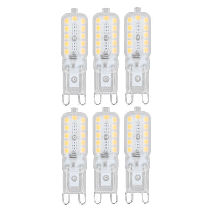 6pcs G9 LED Bulb 5W Transparent Cover 22LED Dimmable G9 Light Bulb for Ceiling Light Wall Light Table Light V1294-YM0523-3119220065316