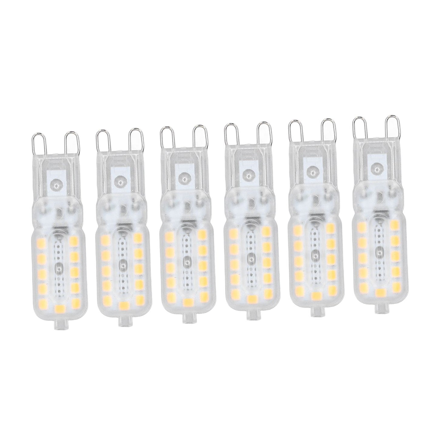 6pcs G9 LED Bulb 5W Transparent Cover 22LED Dimmable G9 Light Bulb for Ceiling Light Wall Light Table Light V1294-YM0523-3119220065316