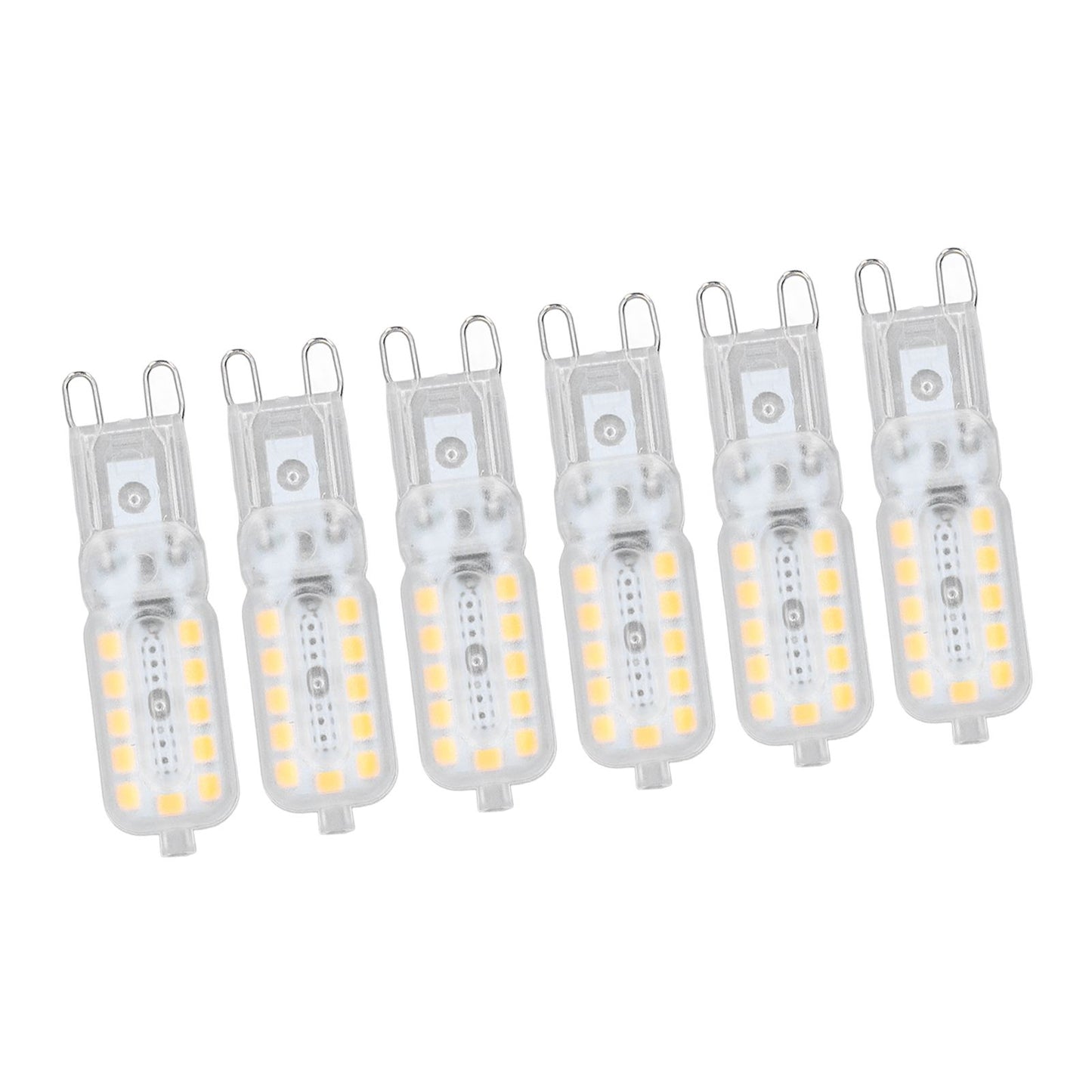 6pcs G9 LED Bulb 5W Transparent Cover 22LED Dimmable G9 Light Bulb for Ceiling Light Wall Light Table Light V1294-YM0523-3119220065316