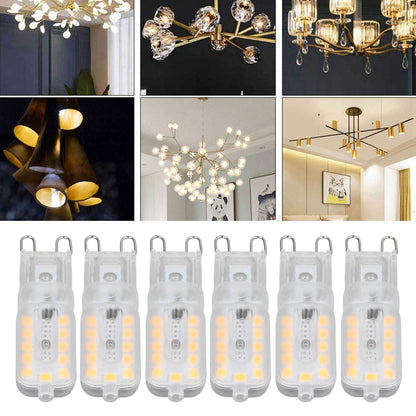 6pcs G9 LED Bulb 5W Transparent Cover 22LED Dimmable G9 Light Bulb for Ceiling Light Wall Light Table Light V1294-YM0523-3119220065316
