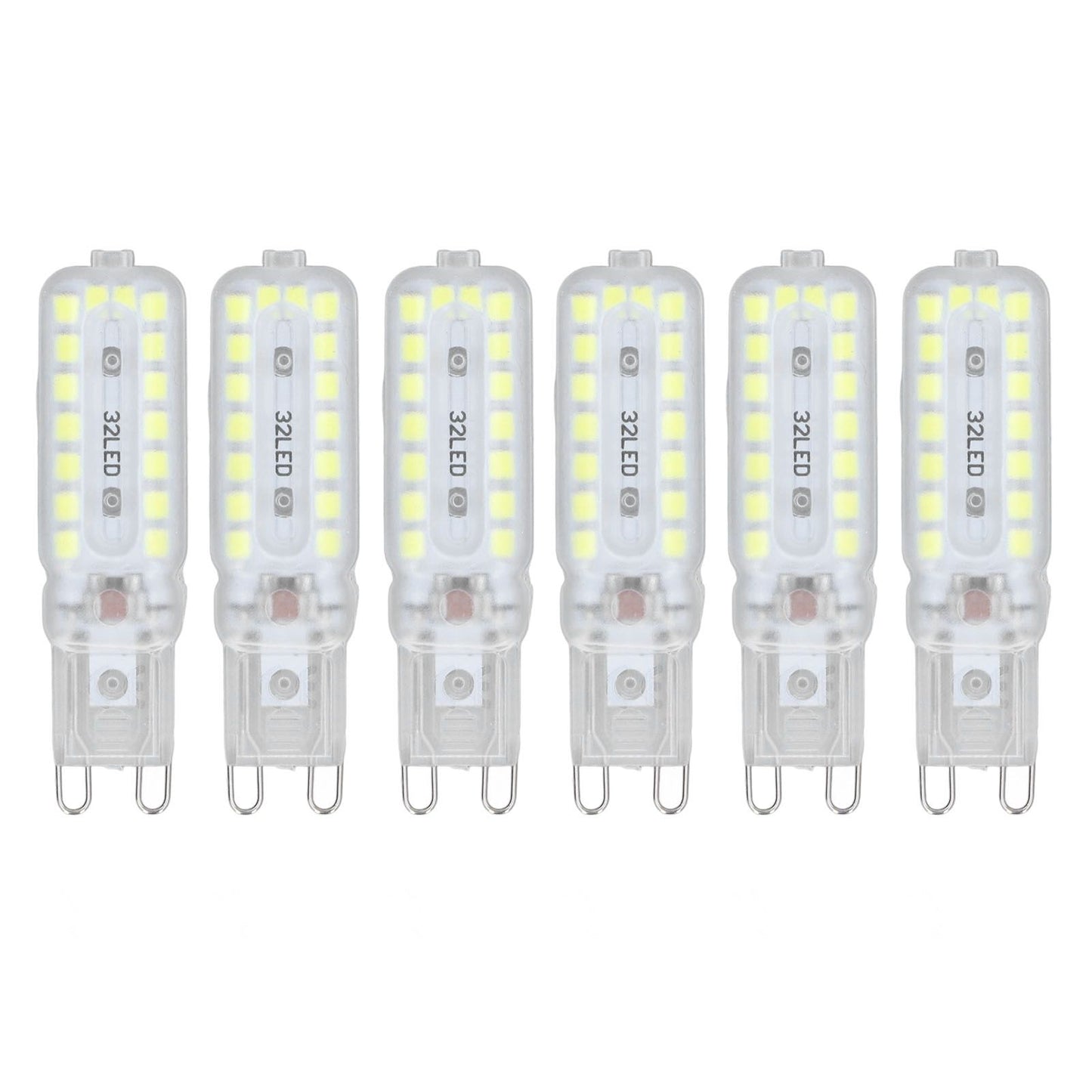 6pcs G9 LED Bulbs 7W Dimmable 360 degrees Illumination Replacement Light Bulb for Wall Desk Cabinet Lamp V1294-YM0523-3119220065412