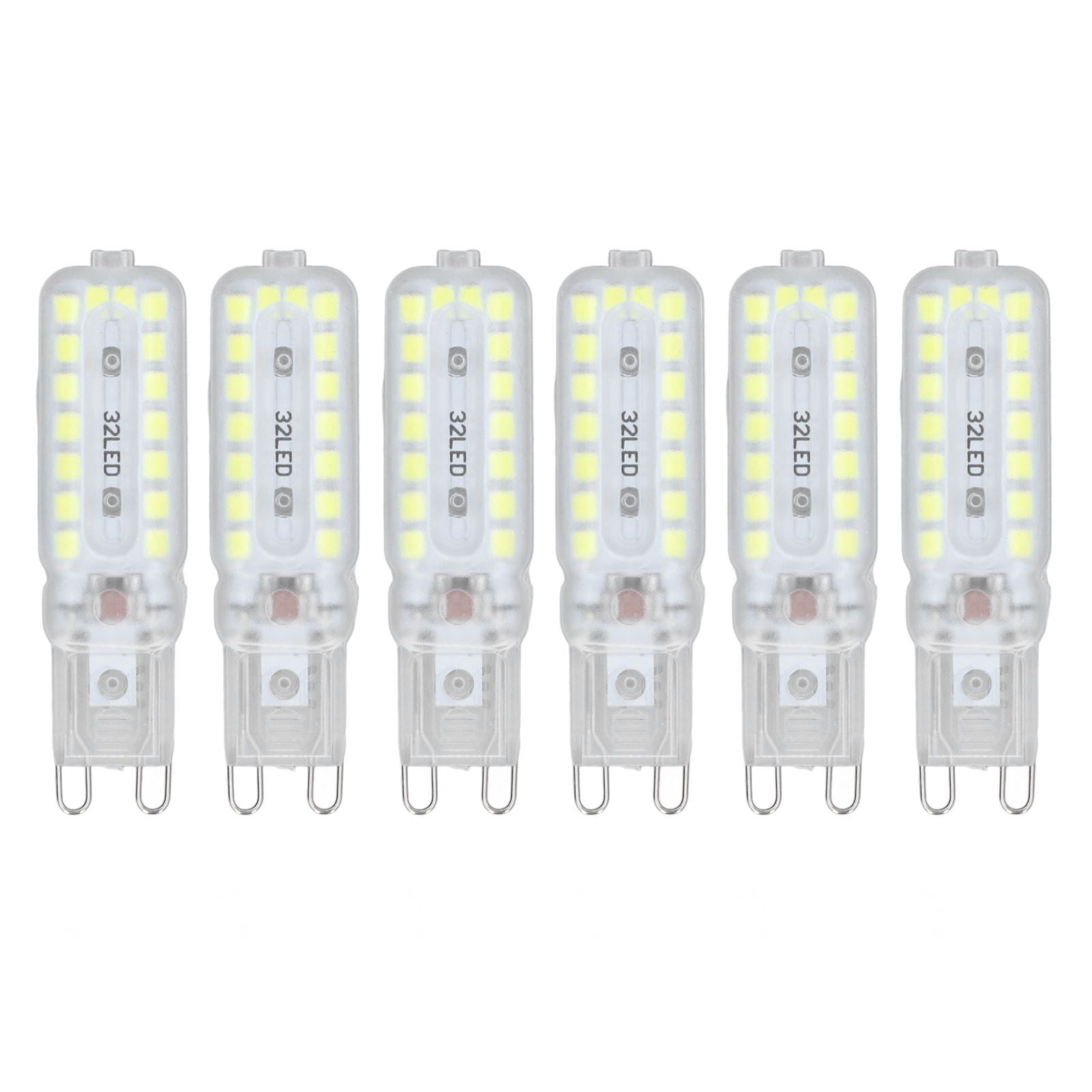 6pcs G9 LED Bulbs 7W Dimmable 360 degrees Illumination Replacement Light Bulb for Wall Desk Cabinet Lamp V1294-YM0523-3119220065412