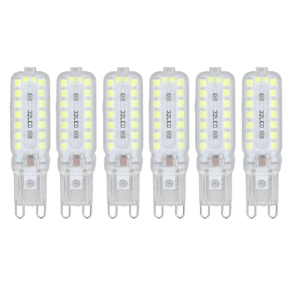 6pcs G9 LED Bulbs 7W Dimmable 360 degrees Illumination Replacement Light Bulb for Wall Desk Cabinet Lamp V1294-YM0523-3119220065412