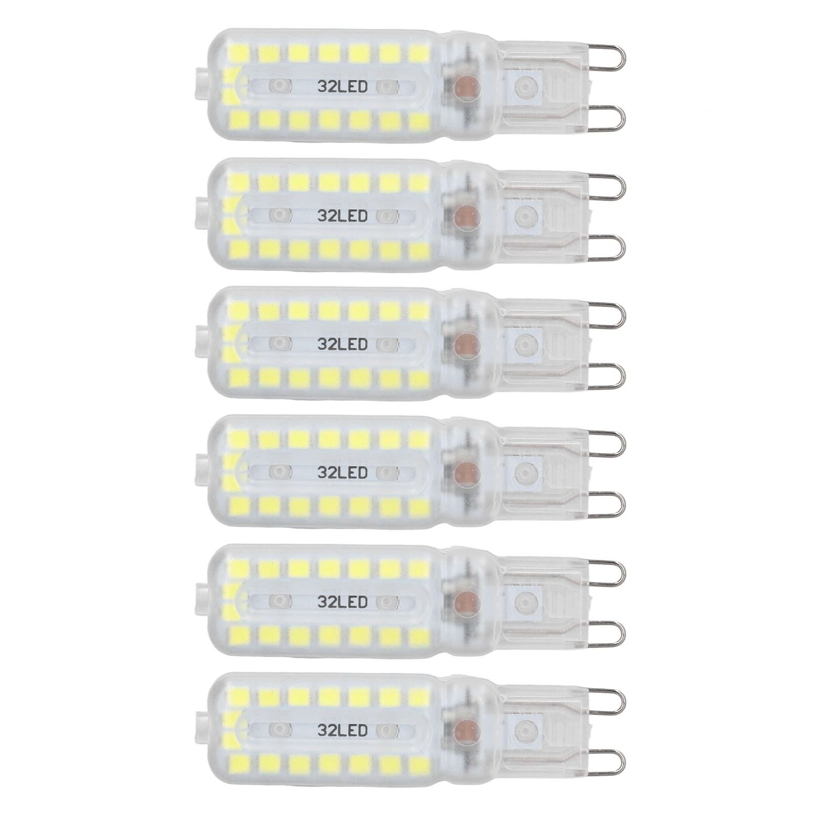 6pcs G9 LED Bulbs 7W Dimmable 360 degrees Illumination Replacement Light Bulb for Wall Desk Cabinet Lamp V1294-YM0523-3119220065412