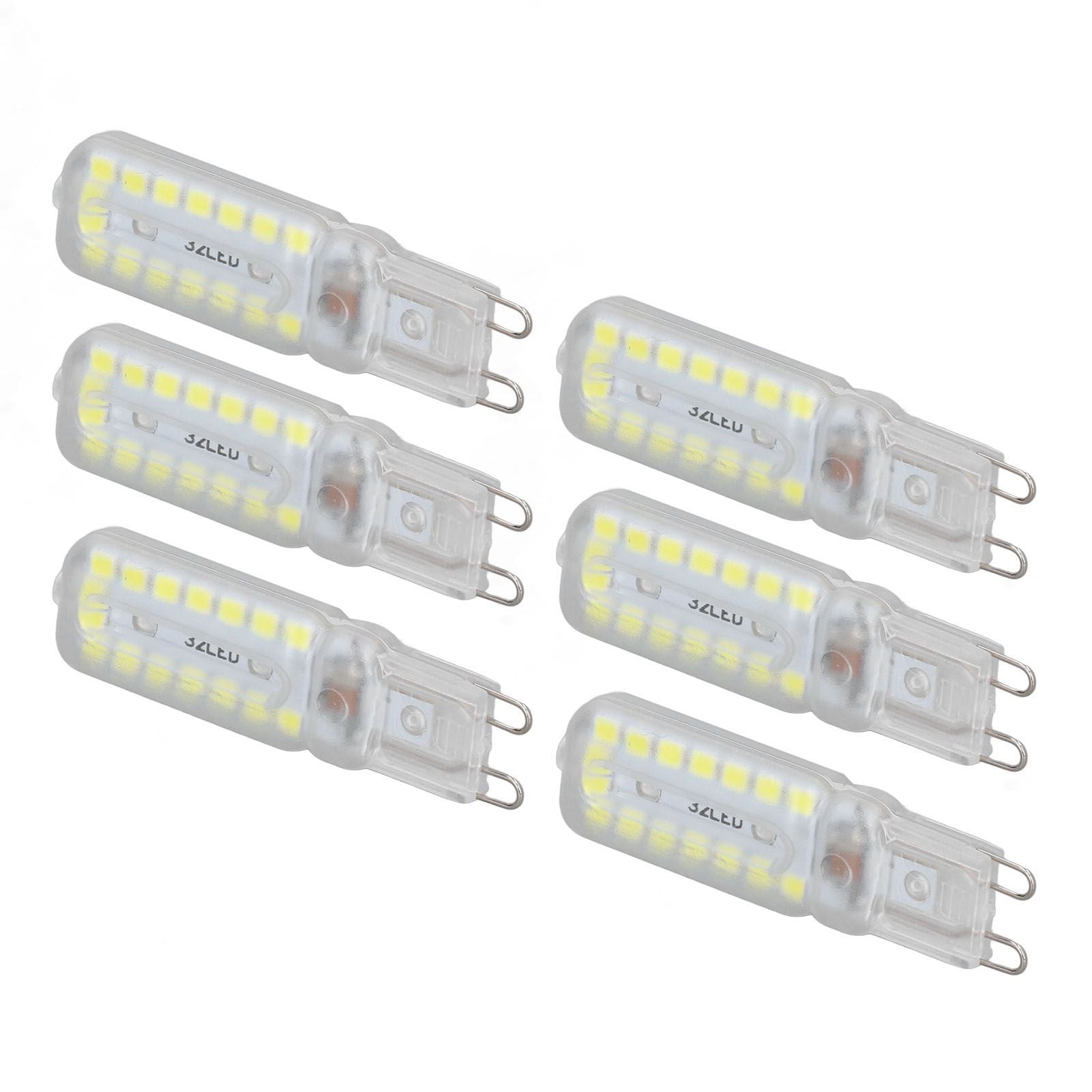 6pcs G9 LED Bulbs 7W Dimmable 360 degrees Illumination Replacement Light Bulb for Wall Desk Cabinet Lamp V1294-YM0523-3119220065412