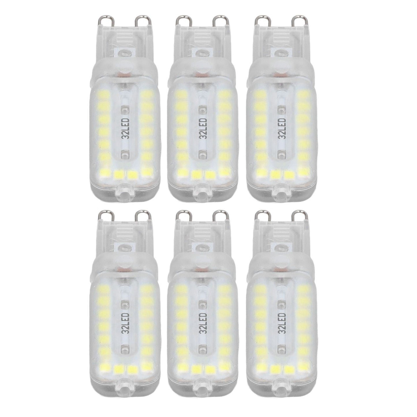 6pcs G9 LED Bulbs 7W Dimmable 360 degrees Illumination Replacement Light Bulb for Wall Desk Cabinet Lamp V1294-YM0523-3119220065412