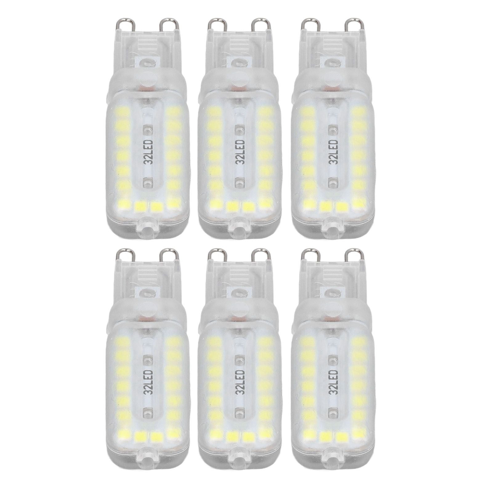 6pcs G9 LED Bulbs 7W Dimmable 360 degrees Illumination Replacement Light Bulb for Wall Desk Cabinet Lamp V1294-YM0523-3119220065412
