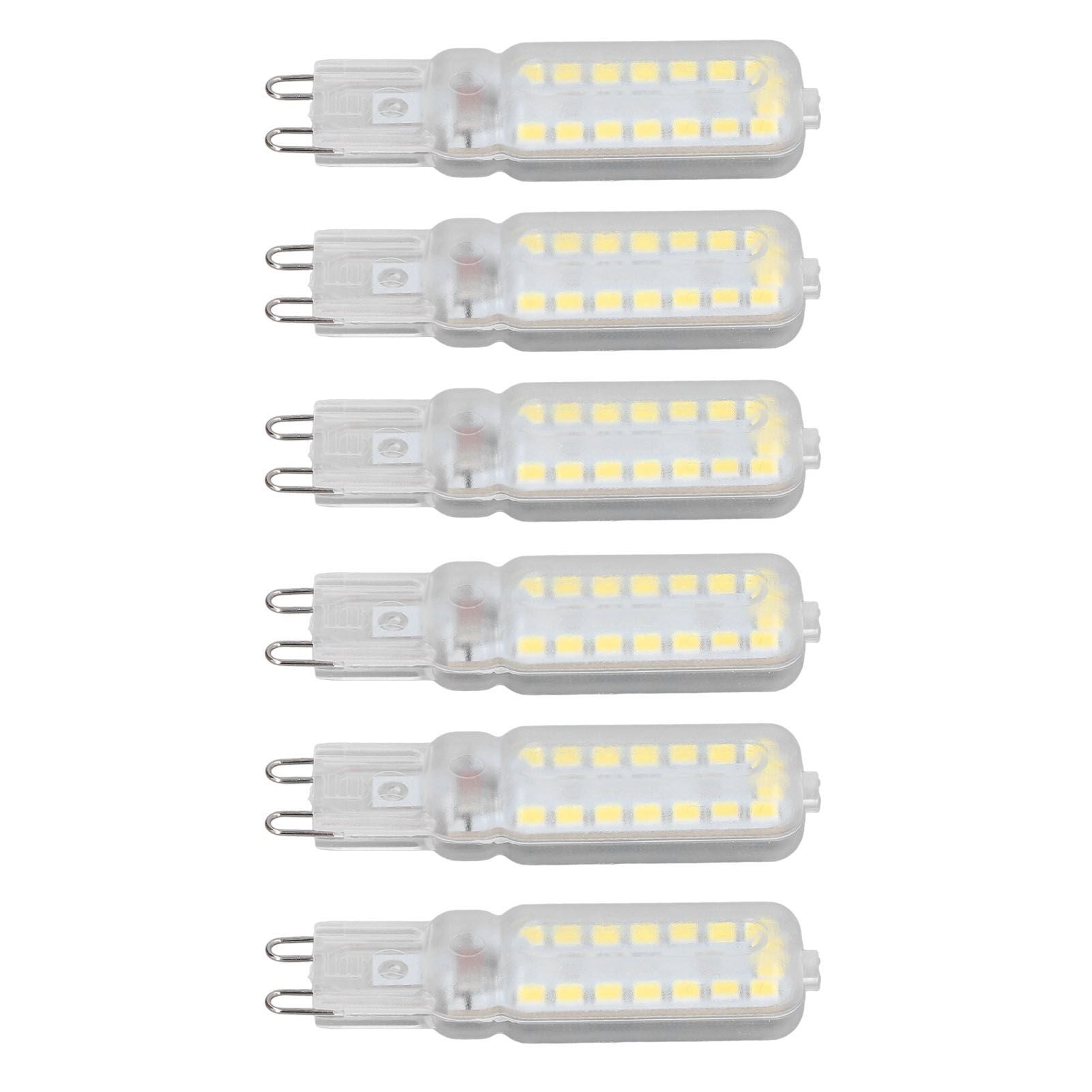 6pcs G9 LED Bulbs 7W Dimmable 360 degrees Illumination Replacement Light Bulb for Wall Desk Cabinet Lamp V1294-YM0523-3119220065413