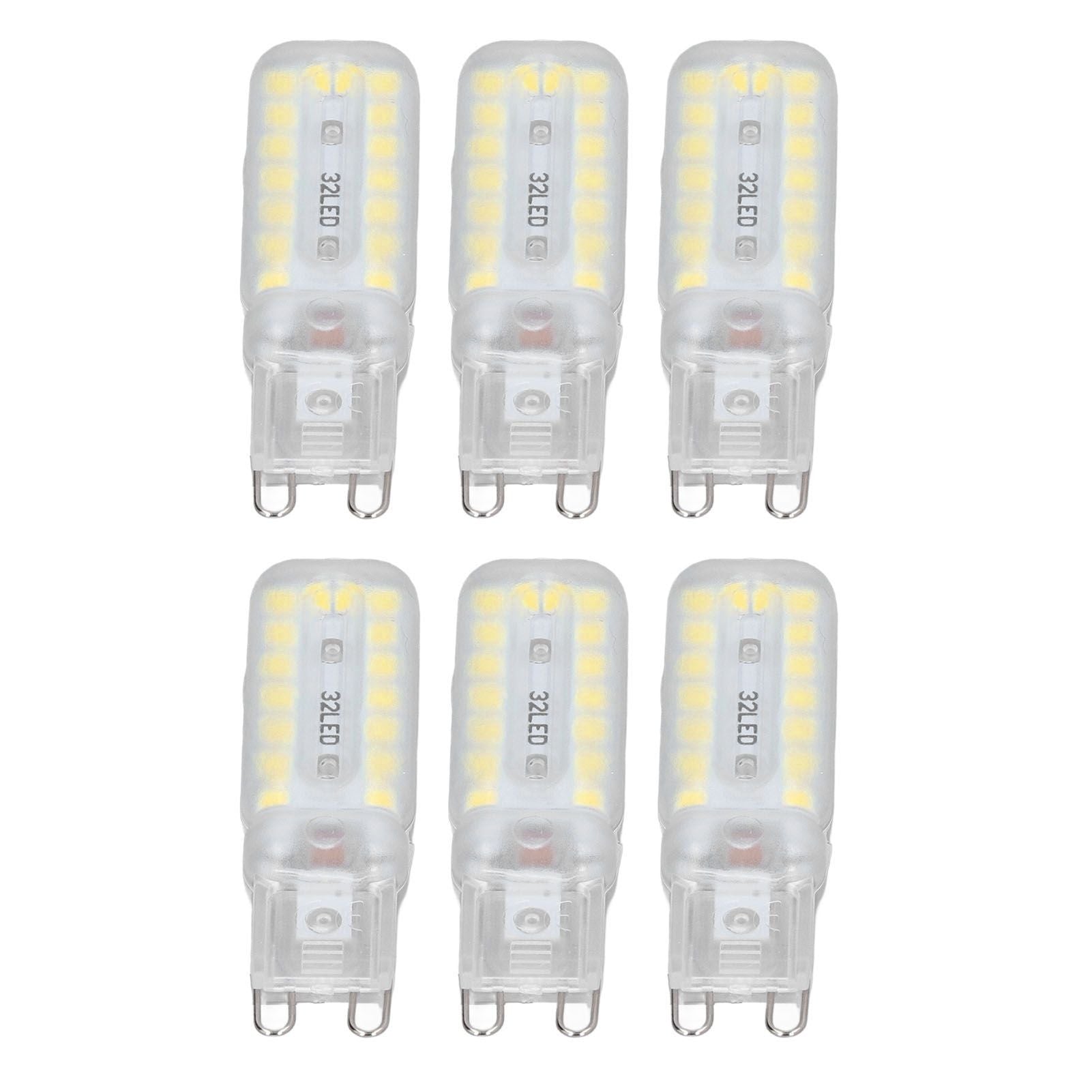 6pcs G9 LED Bulbs 7W Dimmable 360 degrees Illumination Replacement Light Bulb for Wall Desk Cabinet Lamp V1294-YM0523-3119220065413