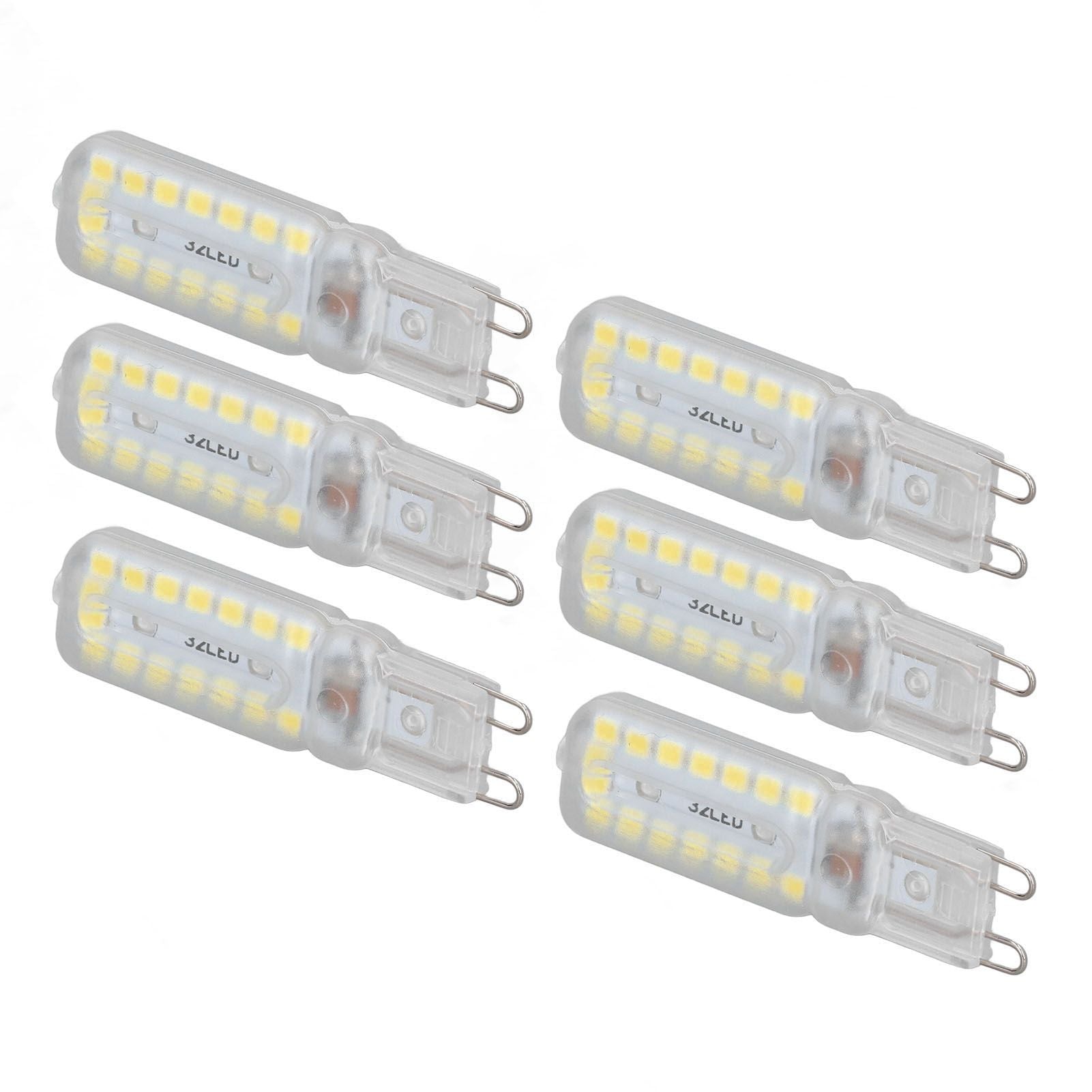 6pcs G9 LED Bulbs 7W Dimmable 360 degrees Illumination Replacement Light Bulb for Wall Desk Cabinet Lamp V1294-YM0523-3119220065413