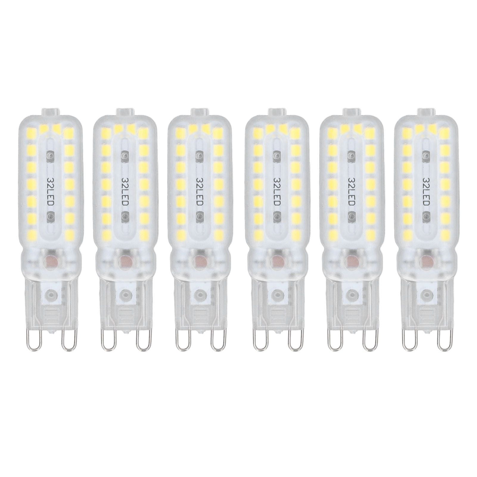6pcs G9 LED Bulbs 7W Dimmable 360 degrees Illumination Replacement Light Bulb for Wall Desk Cabinet Lamp V1294-YM0523-3119220065414