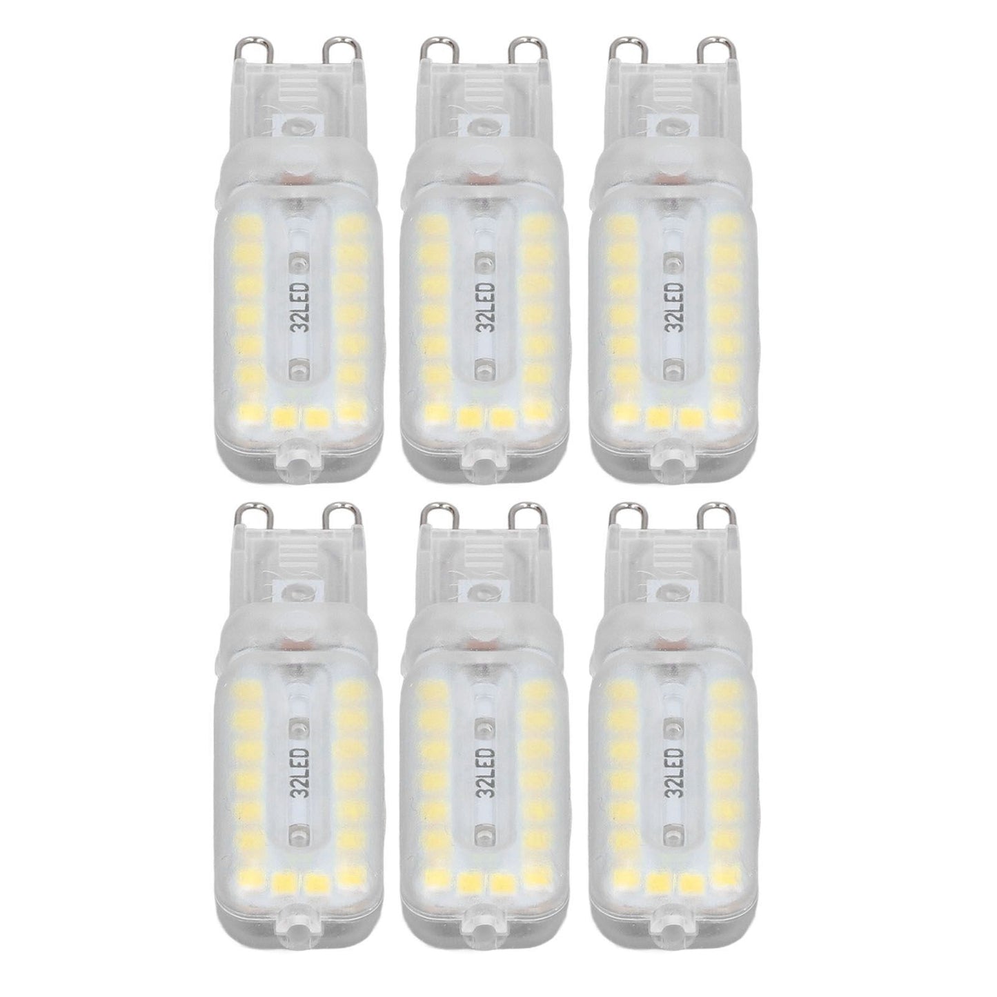 6pcs G9 LED Bulbs 7W Dimmable 360 degrees Illumination Replacement Light Bulb for Wall Desk Cabinet Lamp V1294-YM0523-3119220065414