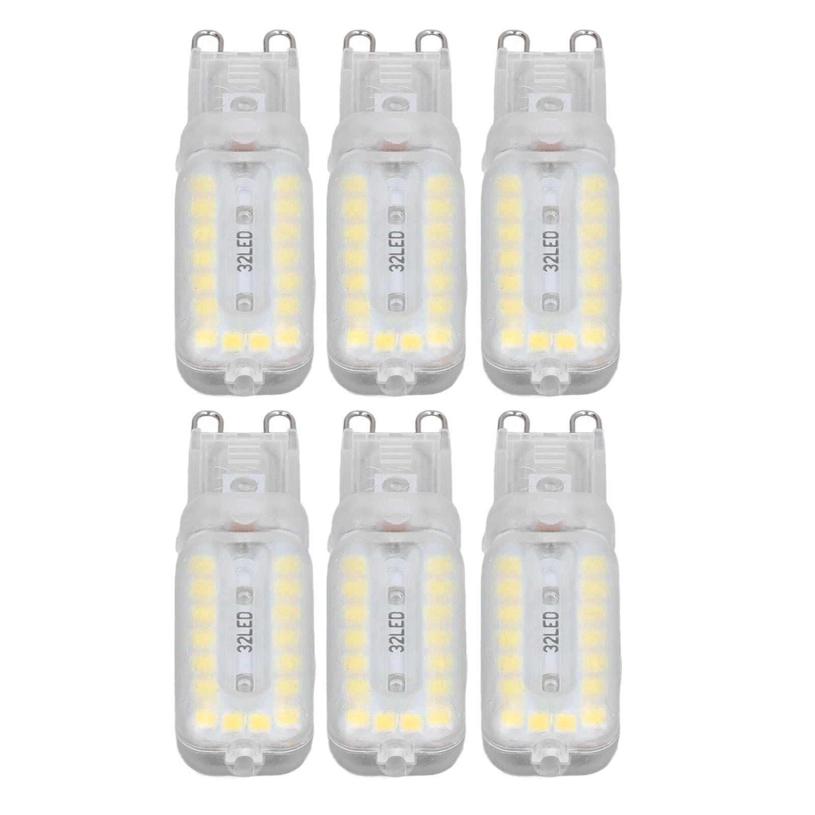6pcs G9 LED Bulbs 7W Dimmable 360 degrees Illumination Replacement Light Bulb for Wall Desk Cabinet Lamp V1294-YM0523-3119220065414