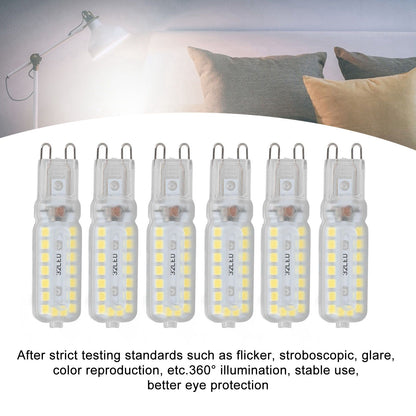 6pcs G9 LED Bulbs 7W Dimmable 360 degrees Illumination Replacement Light Bulb for Wall Desk Cabinet Lamp V1294-YM0523-3119220065414