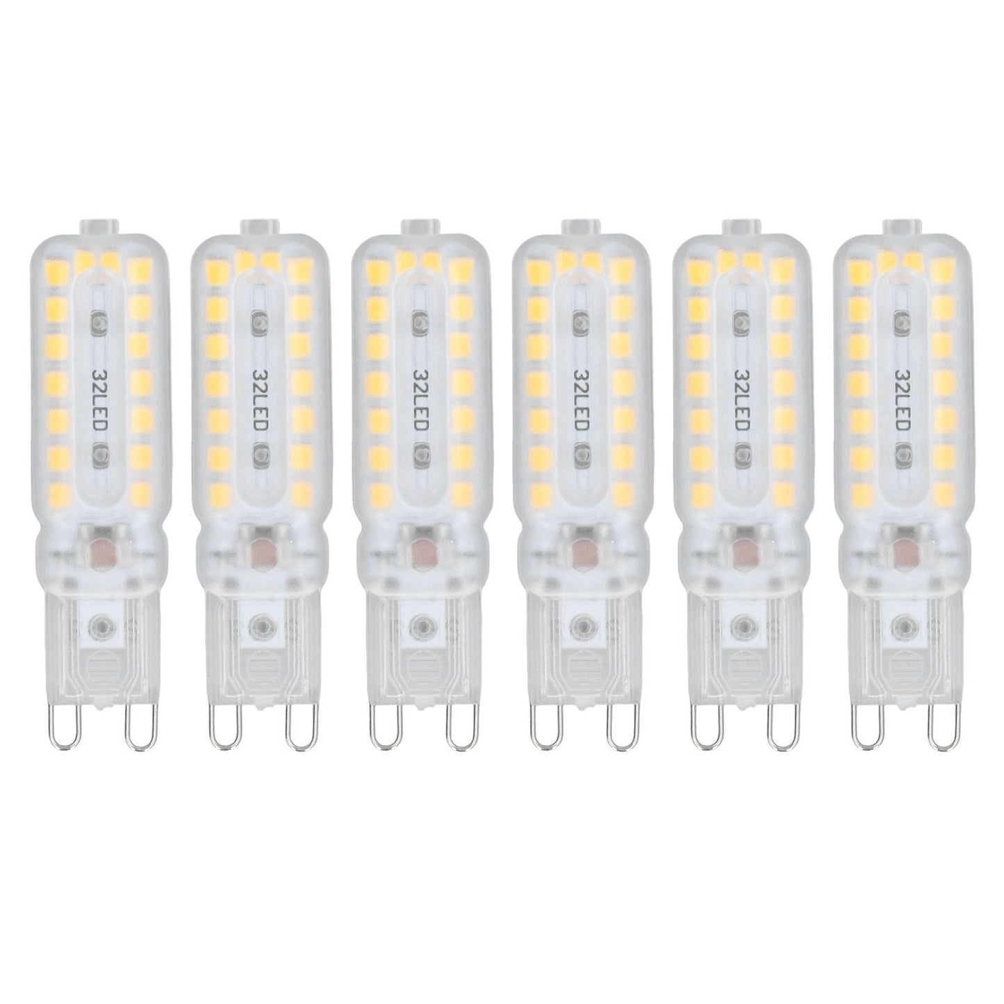 6pcs G9 LED Bulbs 7W Dimmable 360 degrees Illumination Replacement Light Bulb for Wall Desk Cabinet Lamp Warm V1294-YM0523-3119220065415