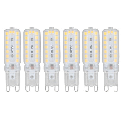 6pcs G9 LED Bulbs 7W Dimmable 360 degrees Illumination Replacement Light Bulb for Wall Desk Cabinet Lamp Warm V1294-YM0523-3119220065415