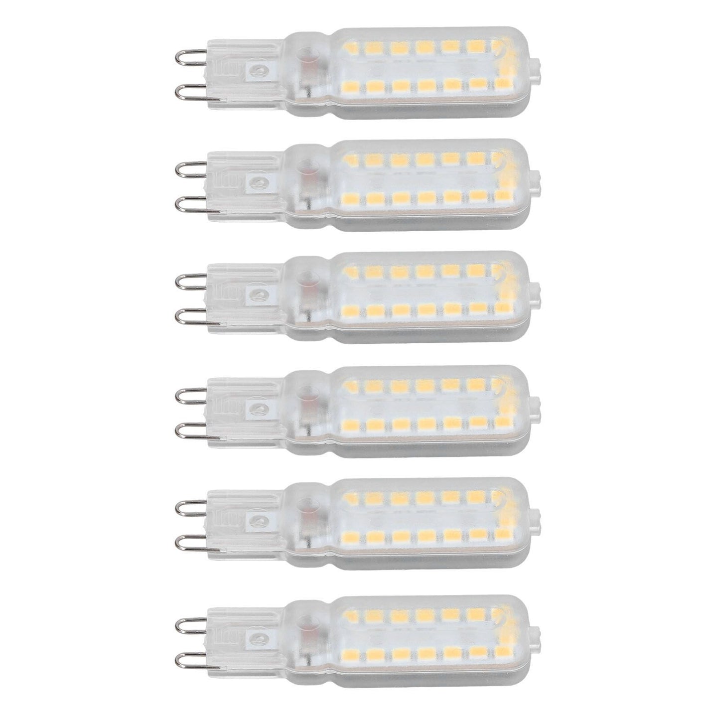 6pcs G9 LED Bulbs 7W Dimmable 360 degrees Illumination Replacement Light Bulb for Wall Desk Cabinet Lamp Warm V1294-YM0523-3119220065415