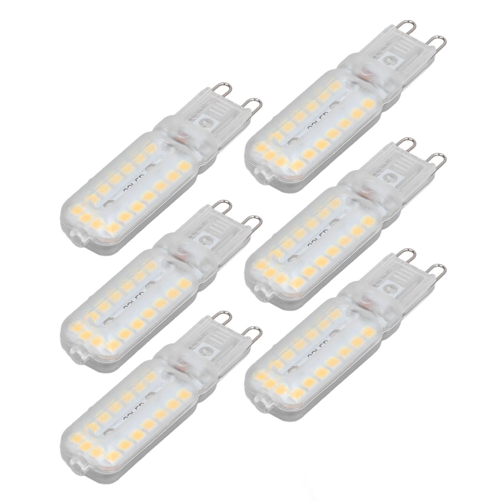 6pcs G9 LED Bulbs 7W Dimmable 360 degrees Illumination Replacement Light Bulb for Wall Desk Cabinet Lamp Warm V1294-YM0523-3119220065415