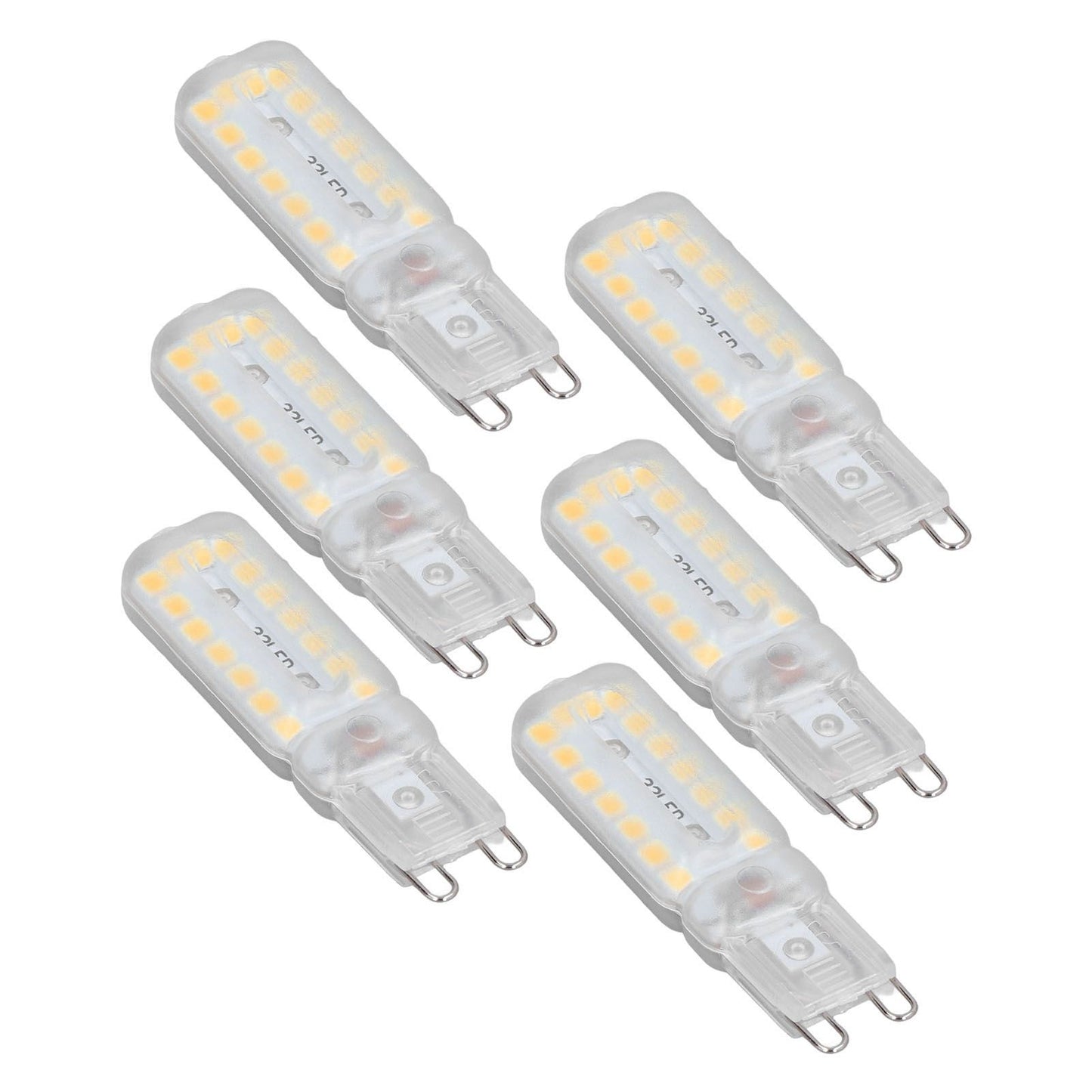 6pcs G9 LED Bulbs 7W Dimmable 360 degrees Illumination Replacement Light Bulb for Wall Desk Cabinet Lamp Warm V1294-YM0523-3119220065415