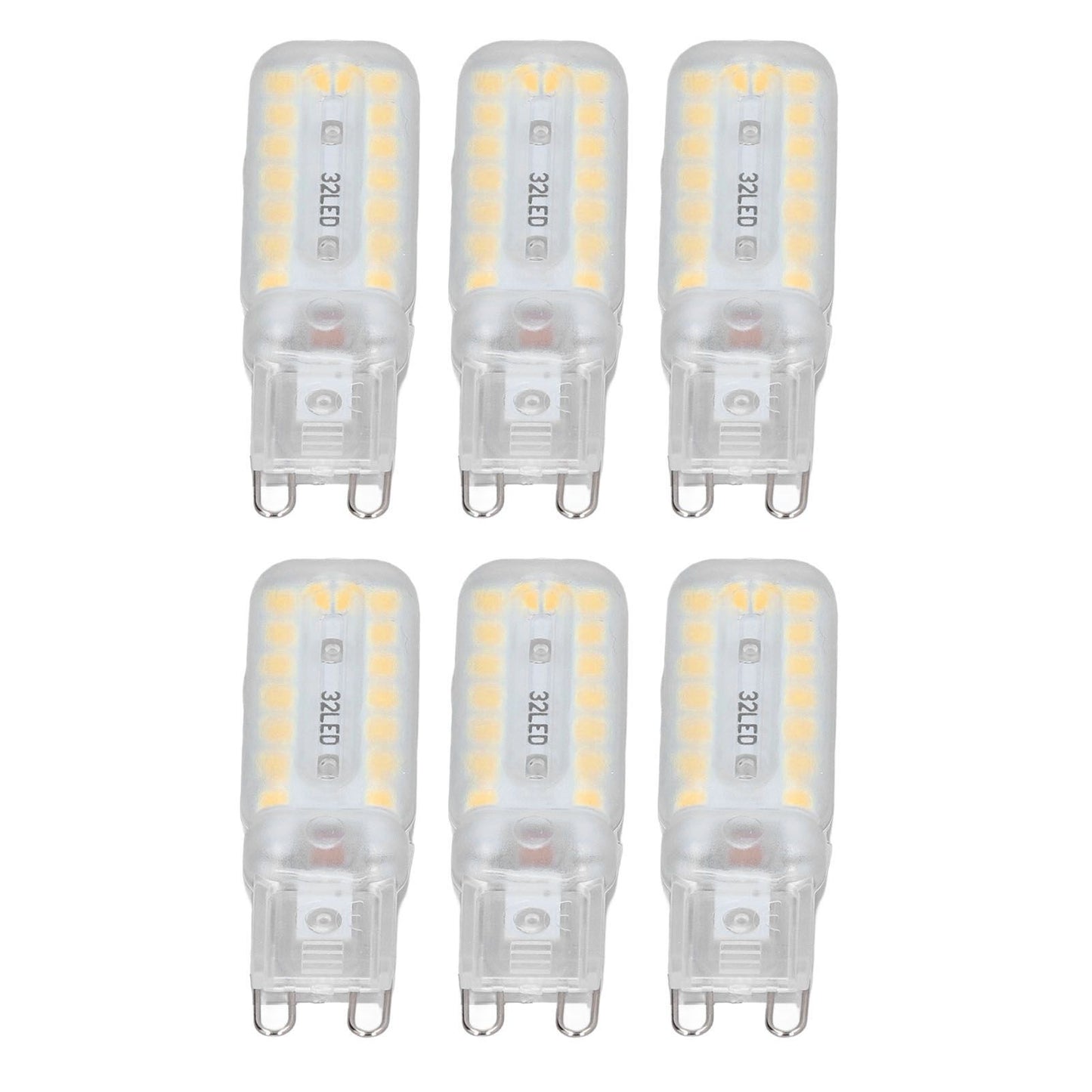 6pcs G9 LED Bulbs 7W Dimmable 360 degrees Illumination Replacement Light Bulb for Wall Desk Cabinet Lamp Warm V1294-YM0523-3119220065415