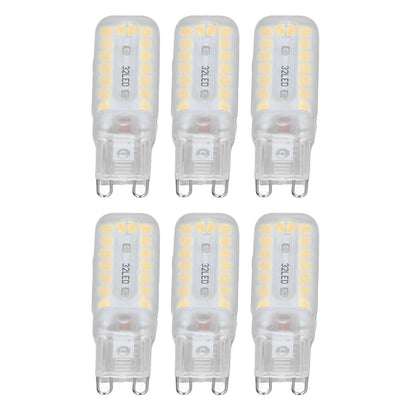 6pcs G9 LED Bulbs 7W Dimmable 360 degrees Illumination Replacement Light Bulb for Wall Desk Cabinet Lamp Warm V1294-YM0523-3119220065415