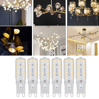6pcs G9 LED Bulbs 7W Dimmable 360 degrees Illumination Replacement Light Bulb for Wall Desk Cabinet Lamp Warm V1294-YM0523-3119220065415