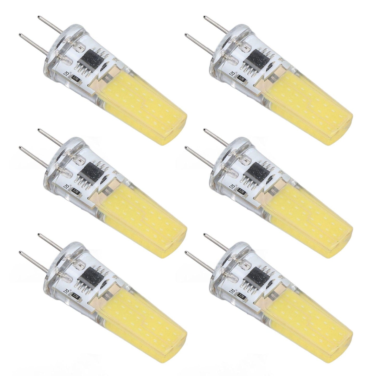 6Pcs G8 LED Bulb 5W Dimmable 2508 COB Energy Saving Easy Installation 360 Degrees 50000 Hours Stable 5W Bulbs V1294-YM0523-3119220065612