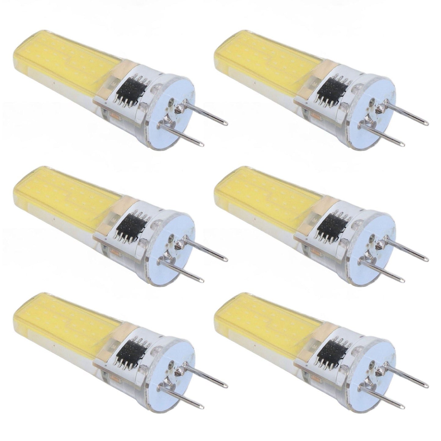 6Pcs G8 LED Bulb 5W Dimmable 2508 COB Energy Saving Easy Installation 360 Degrees 50000 Hours Stable 5W Bulbs V1294-YM0523-3119220065612