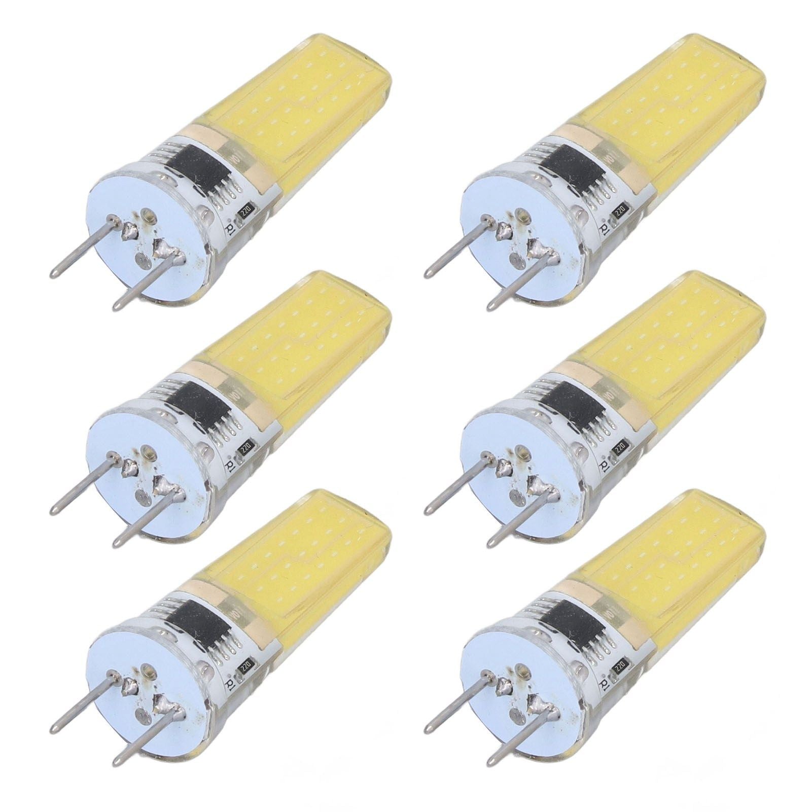 6Pcs G8 LED Bulb 5W Dimmable 2508 COB Energy Saving Easy Installation 360 Degrees 50000 Hours Stable 5W Bulbs V1294-YM0523-3119220065612