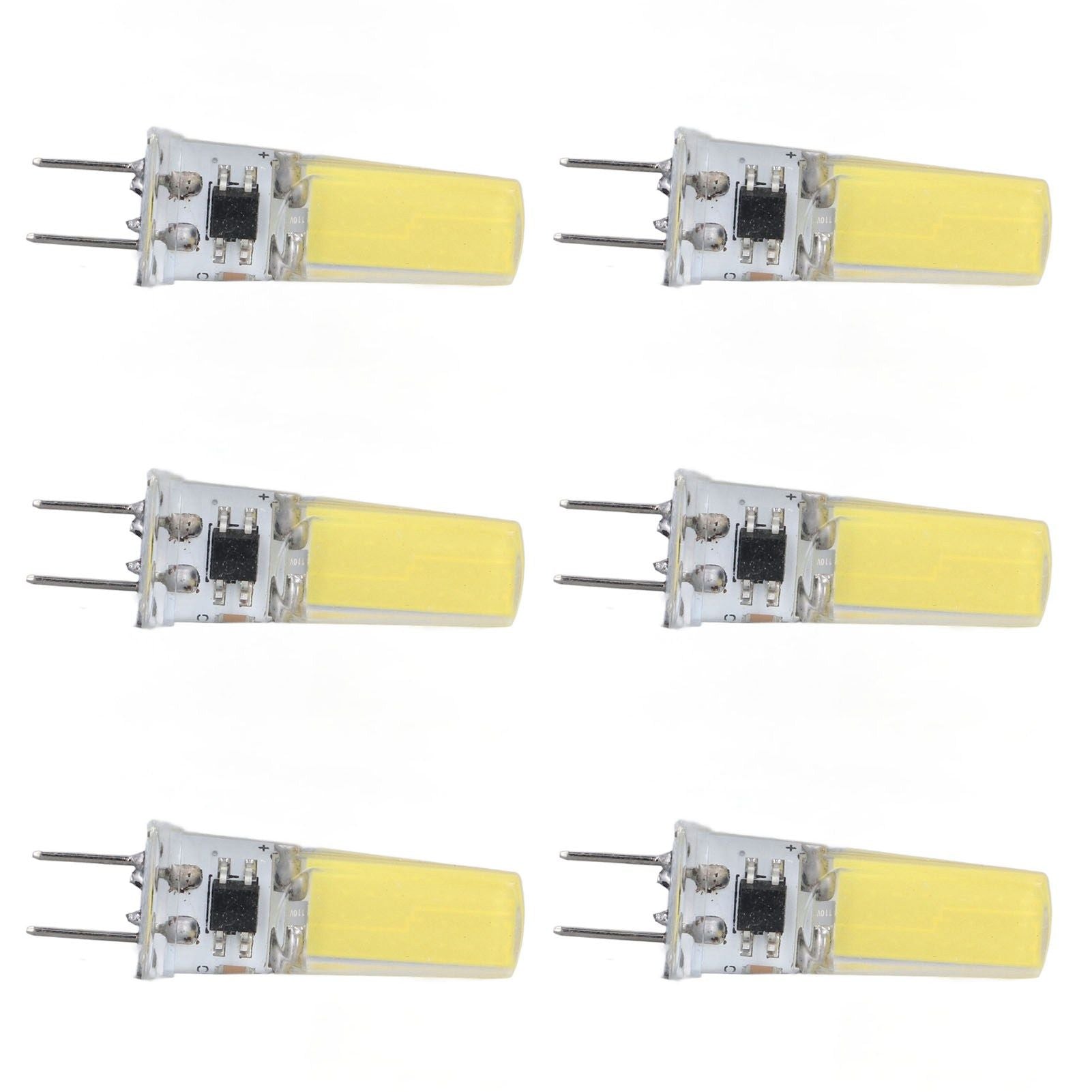 6Pcs G8 LED Bulb 5W Dimmable 2508 COB Energy Saving Easy Installation 360 Degrees 50000 Hours Stable 5W Bulbs V1294-YM0523-3119220065612